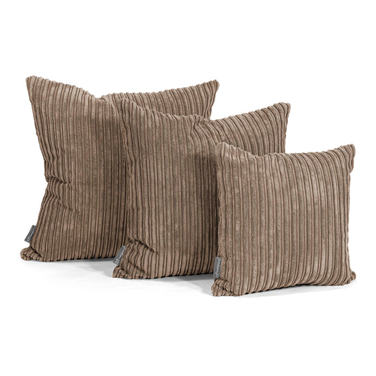 Extra Large Cushion 70 x 70cm - Cord Mocha Brown 02