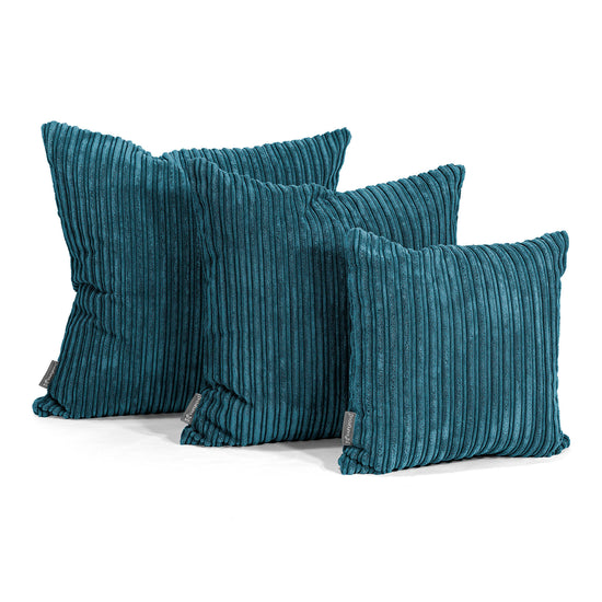 Extra Large Cushion 70 x 70cm - Cord Teal Blue 02