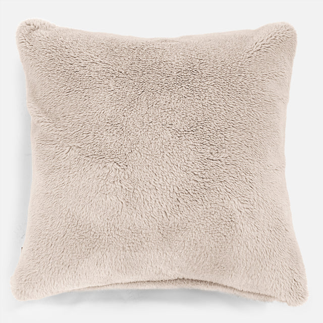 Extra Large Scatter Cushion 70 x 70cm - Teddy Faux Fur Mink 01