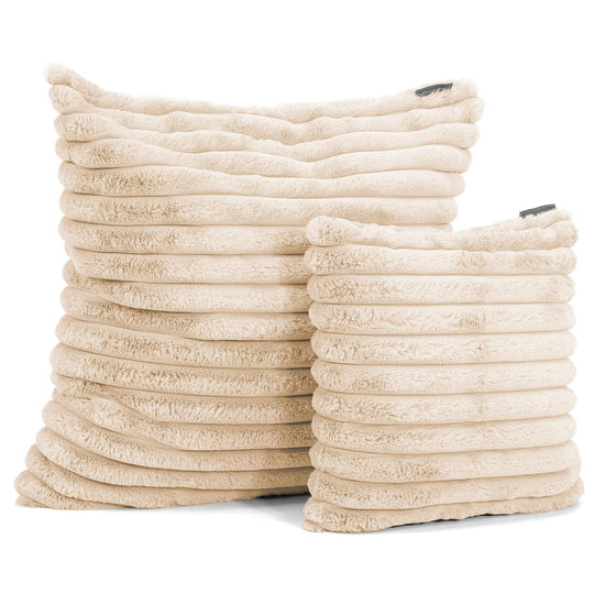 Extra Large Scatter Cushion Cover 70 x 70cm - Ultra Plush Cord Cream 02