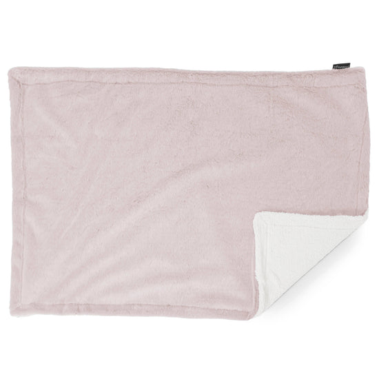 Sherpa Throw / Blanket - Faux Rabbit Fur Dusty Pink 03