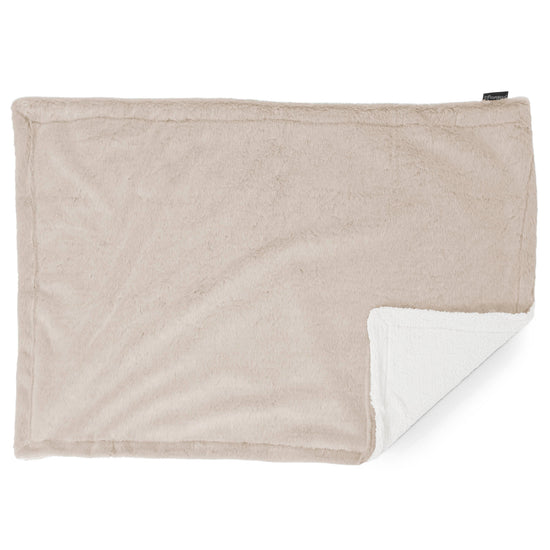 Sherpa Throw / Blanket - Faux Rabbit Fur Golden Brown 03