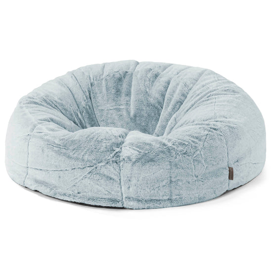 Classic Sofa Bean Bag - Faux Rabbit Fur Dusty Blue 01