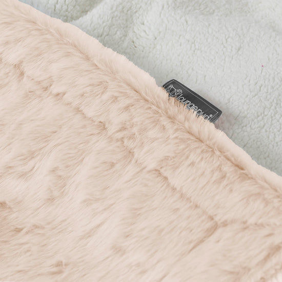 Sherpa Throw / Blanket - Faux Rabbit Fur White 02