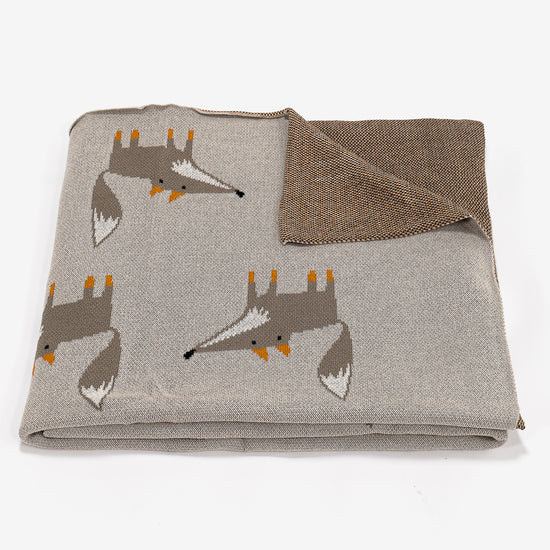 Throw / Blanket - 100% Cotton Fox 01
