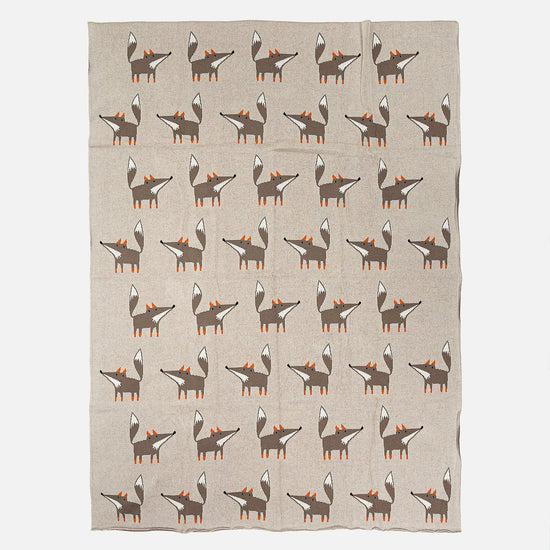 Throw / Blanket - 100% Cotton Fox 03