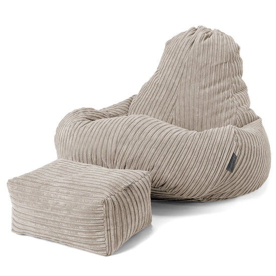 Ultra Lux Gaming Bean Bag Chair - Cord Mink 02