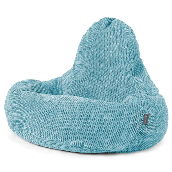 Ultra Lux Gaming Bean Bag Chair - Pom Pom Aegean Blue 01
