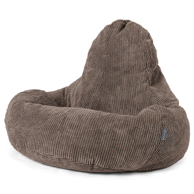 Ultra Lux Gaming Bean Bag Chair - Pom Pom Chocolate Brown 01
