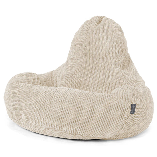 Ultra Lux Gaming Bean Bag Chair - Pom Pom Ivory 01