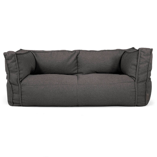 The 2 Seater Albert Sofa Bean Bag - Boucle Graphite Grey 01