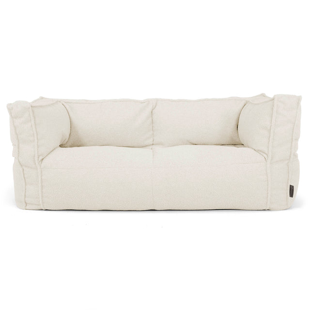 The 2 Seater Albert Sofa Bean Bag - Boucle Ivory 01
