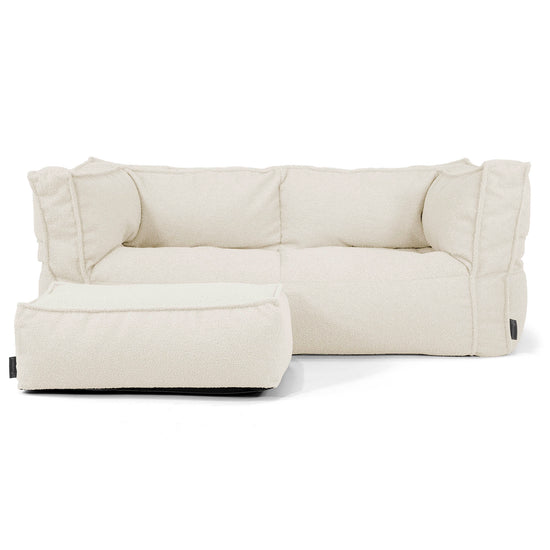 The 2 Seater Albert Sofa Bean Bag - Boucle Ivory 02