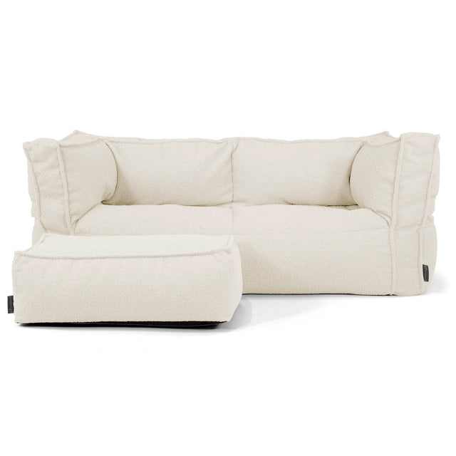 The 2 Seater Albert Sofa Bean Bag - Boucle Ivory 02