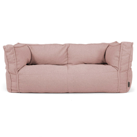 The 2 Seater Albert Sofa Bean Bag - Boucle Pink 01