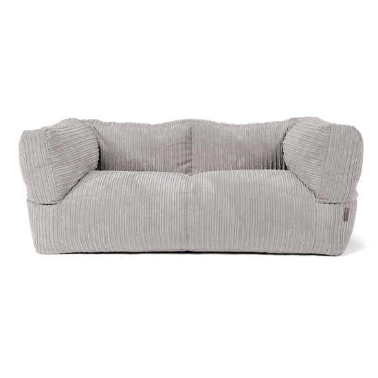 The 2 Seater Albert Sofa Bean Bag - Cord Aluminium Silver 01