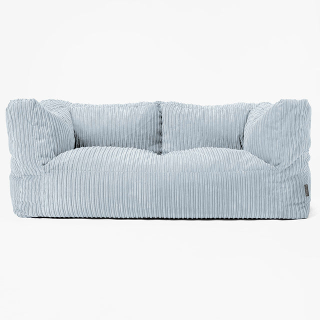 The 2 Seater Albert Sofa Bean Bag - Cord Baby Blue 01