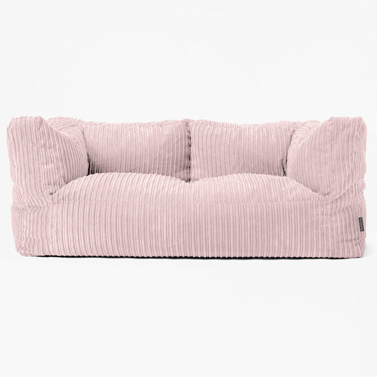 The 2 Seater Albert Sofa Bean Bag - Cord Blush Pink 01