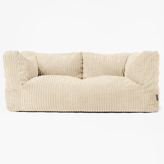The 2 Seater Albert Sofa Bean Bag - Cord Cream 01