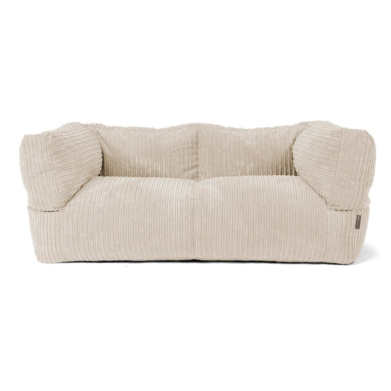 The 2 Seater Albert Sofa Bean Bag - Cord Cream 01