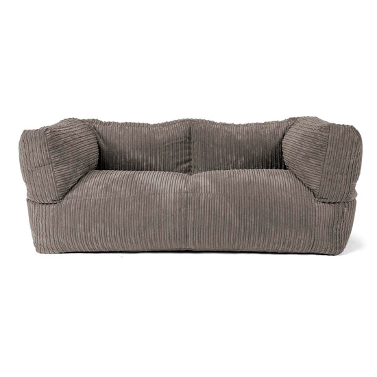 The 2 Seater Albert Sofa Bean Bag - Cord Graphite Grey 01