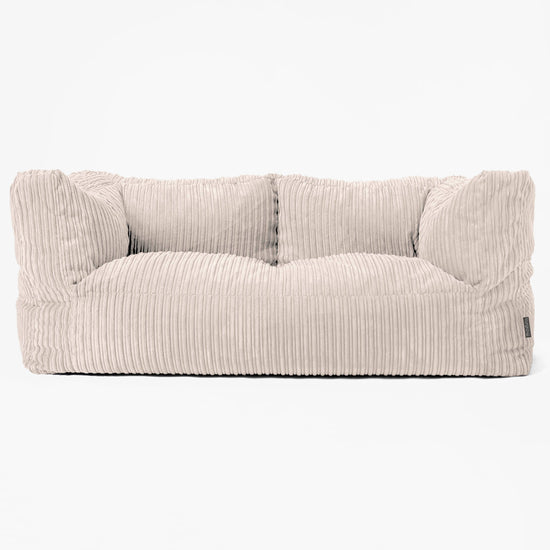 The 2 Seater Albert Sofa Bean Bag - Cord Ivory 01
