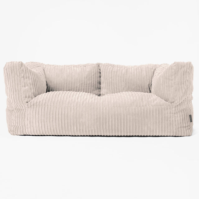 The 2 Seater Albert Sofa Bean Bag - Cord Ivory 01