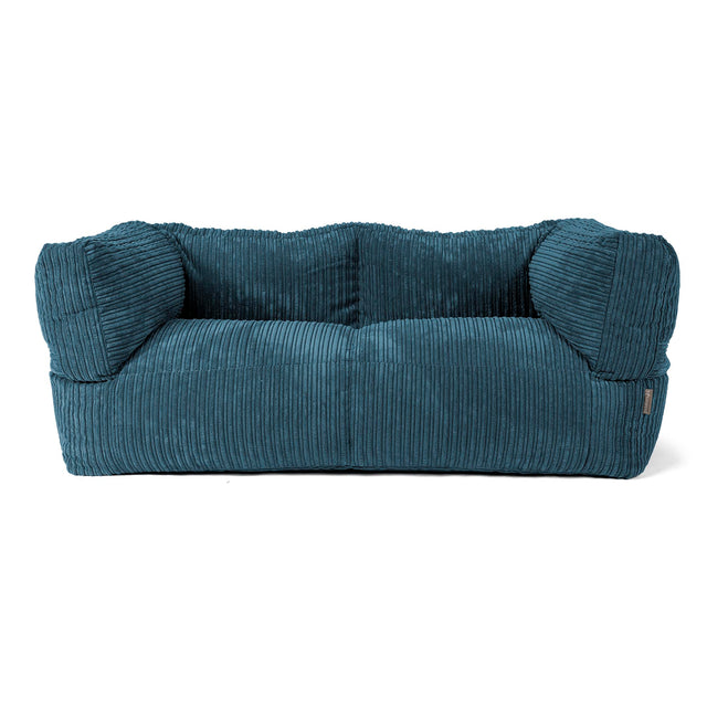 The 2 Seater Albert Sofa Bean Bag - Cord Navy Blue 01