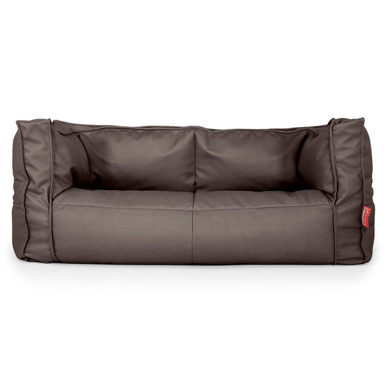 The 2 Seater Albert Sofa Bean Bag - Vegan Leather Chocolate 01