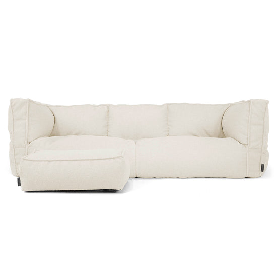 The 3 Seater Albert Sofa Bean Bag - Boucle Ivory 02
