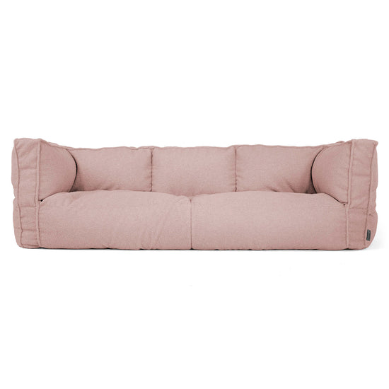 The 3 Seater Albert Sofa Bean Bag - Boucle Pink 01