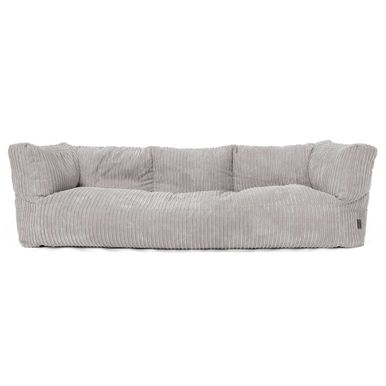 The 3 Seater Albert Sofa Bean Bag - Cord Aluminium Silver 01