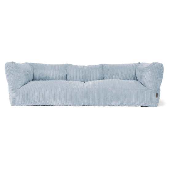The 3 Seater Albert Sofa Bean Bag - Cord Baby Blue 01