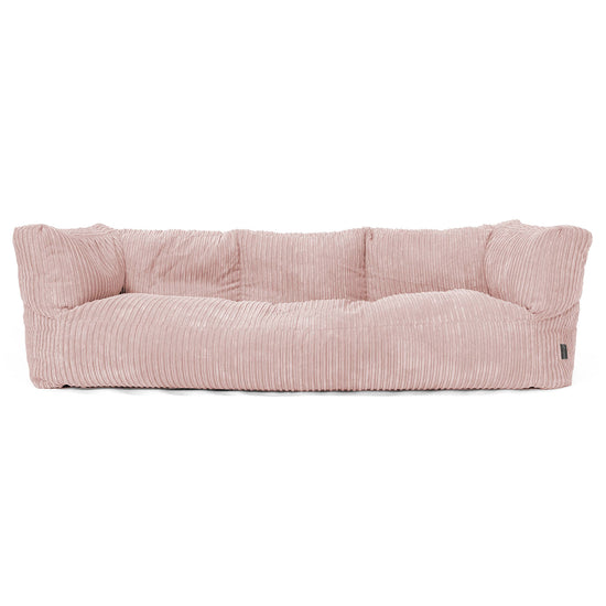 The 3 Seater Albert Sofa Bean Bag - Cord Blush Pink 01
