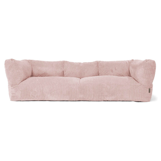 The 3 Seater Albert Sofa Bean Bag - Cord Blush Pink 01
