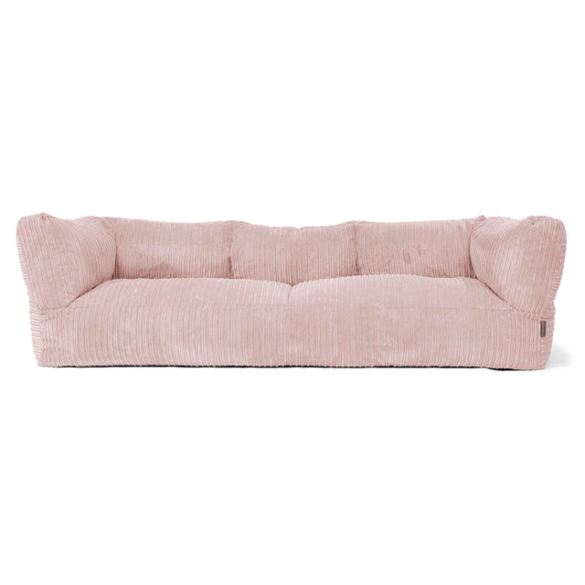 The 3 Seater Albert Sofa Bean Bag - Cord Blush Pink 01