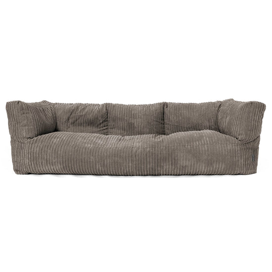 The 3 Seater Albert Sofa Bean Bag - Cord Graphite Grey 01