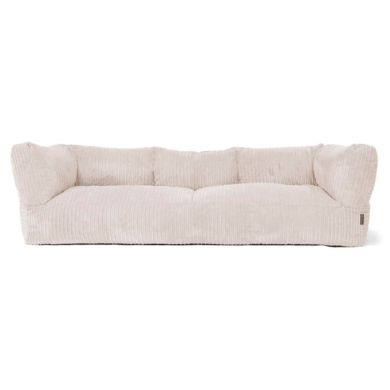 The 3 Seater Albert Sofa Bean Bag - Cord Ivory 01