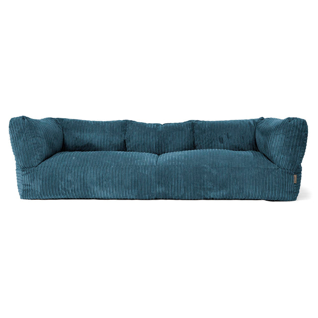The 3 Seater Albert Sofa Bean Bag - Cord Navy Blue 01