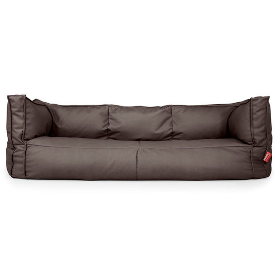 The 3 Seater Albert Sofa Bean Bag - Vegan Leather Chocolate 01