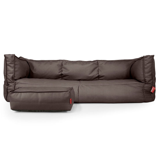 The 3 Seater Albert Sofa Bean Bag - Vegan Leather Chocolate 02