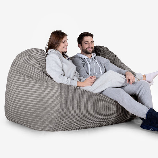 Huge Bean Bag Sofa - Cord Graphite Grey 02