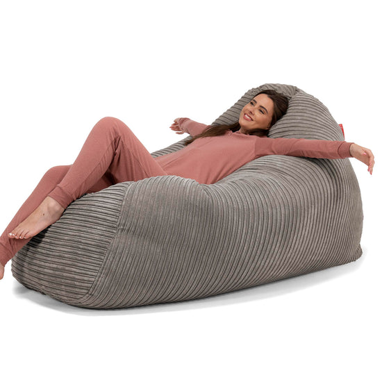 Huge Bean Bag Sofa - Cord Graphite Grey 02