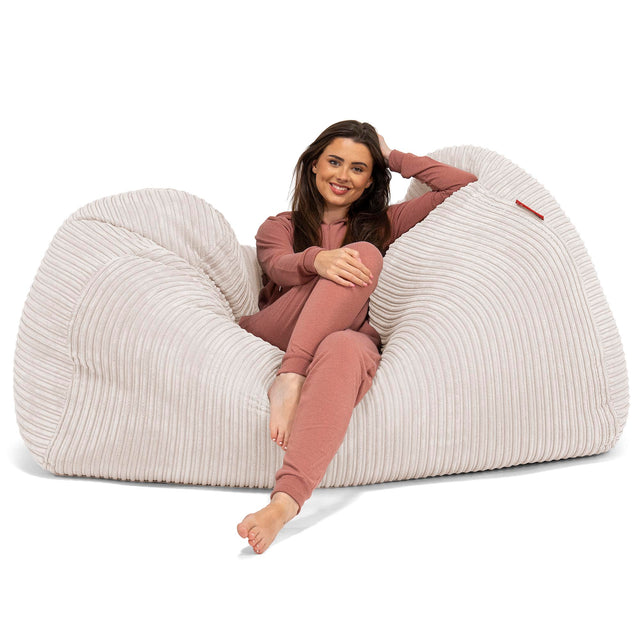 Huge Bean Bag Sofa - Cord Ivory 03