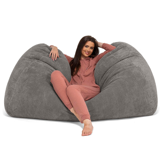 Huge Bean Bag Sofa - Pom Pom Charcoal Grey 03