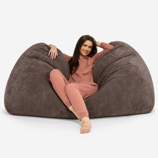 Huge Bean Bag Sofa - Pom Pom Chocolate Brown 02