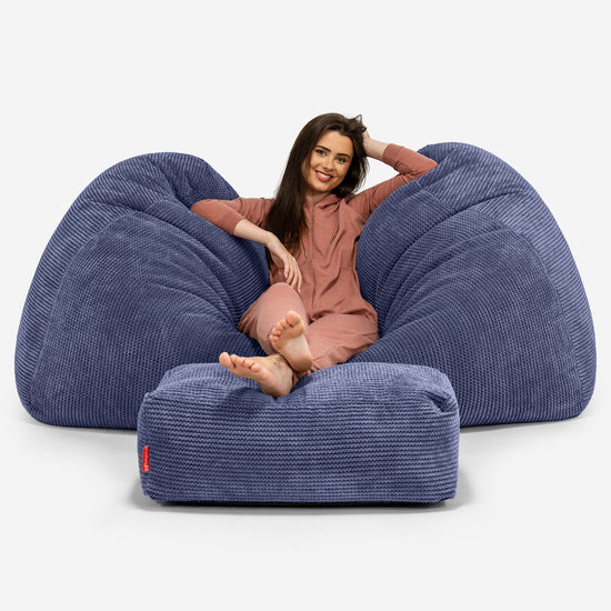 Huge Bean Bag Sofa - Pom Pom Purple 03