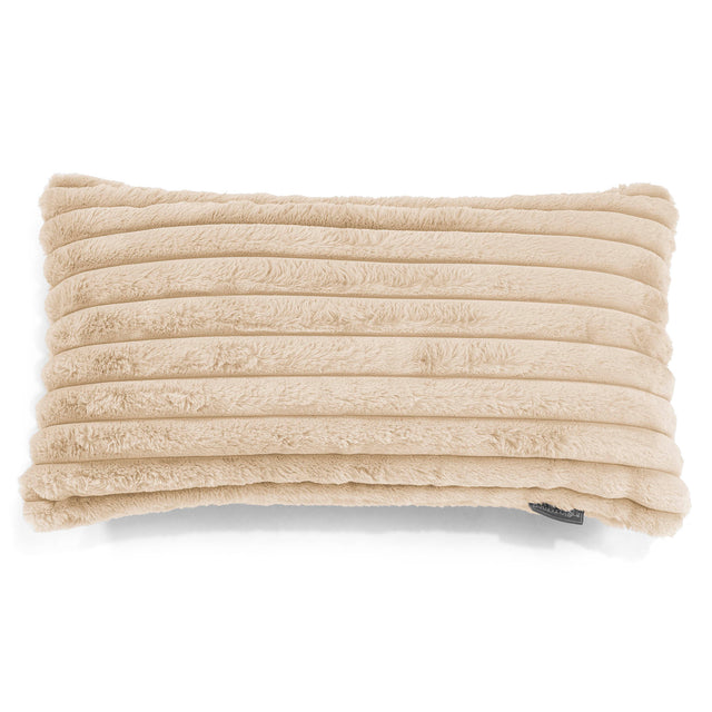 XL Rectangular Support Cushion Cover 40 x 80cm - Ultra Plush Cord Cream 01