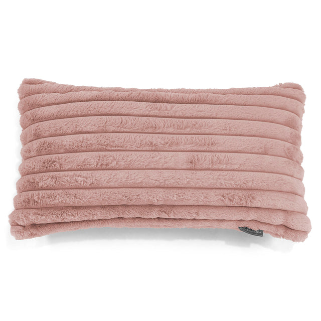 XL Rectangular Support Cushion Cover 40 x 80cm - Ultra Plush Cord Dusty Pink 01