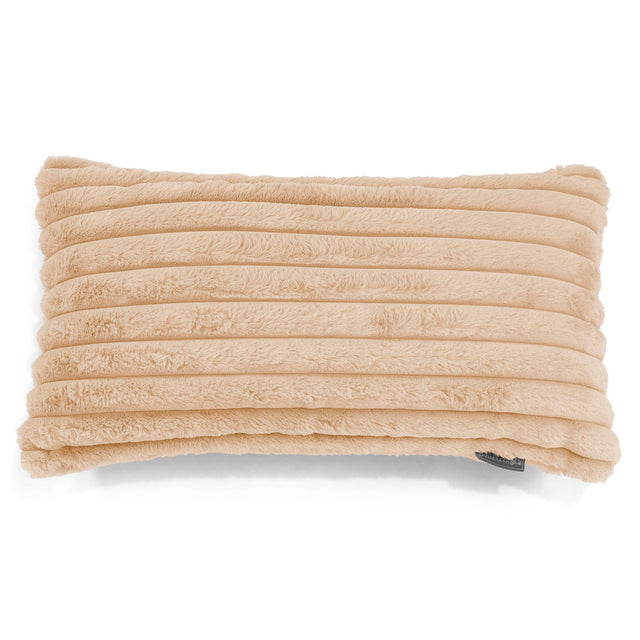XL Rectangular Support Cushion Cover 40 x 80cm - Ultra Plush Cord Peach 01